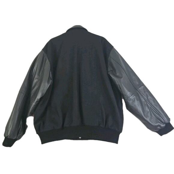 Vintage MTM Recognition ~Men's XXL~ Black Bomber Jacket Oklahoma City 80s 90s - Picture 3 of 14
